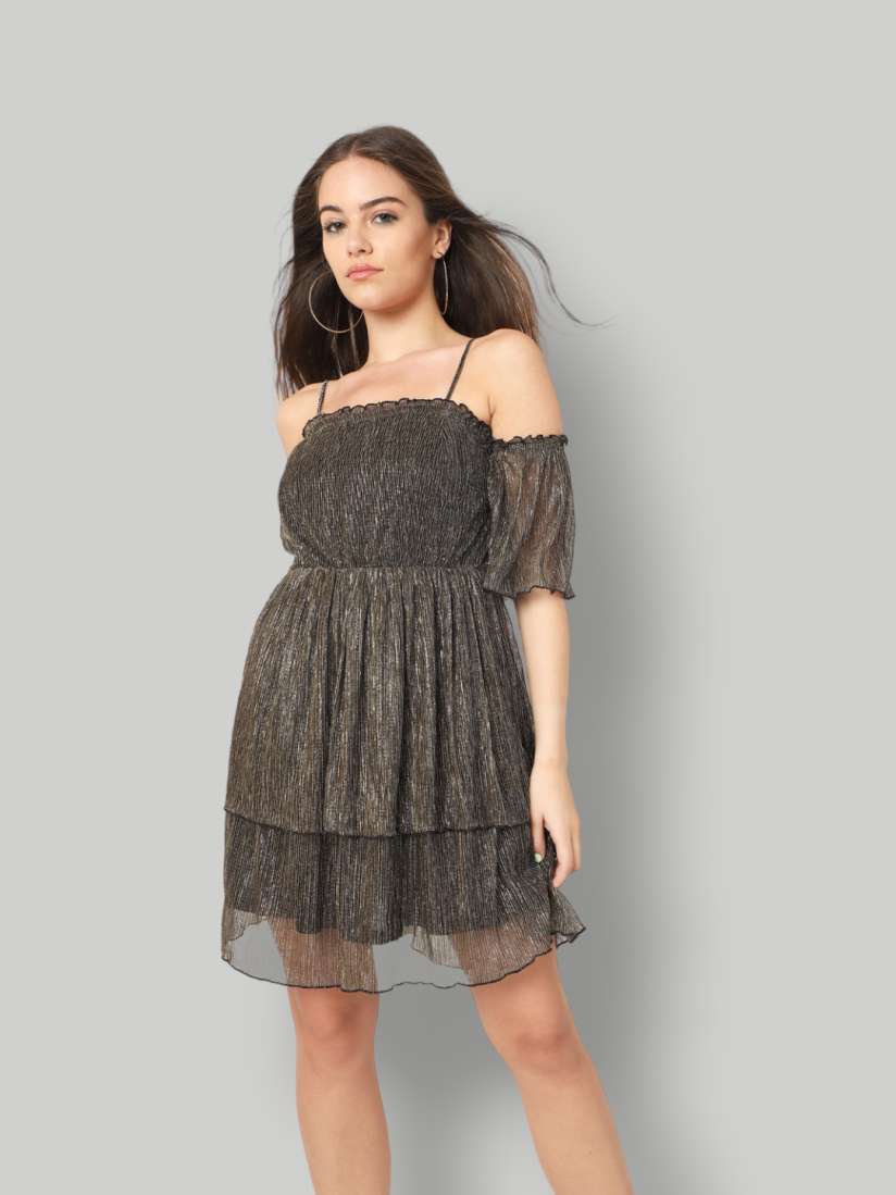 Buy ONLY Gunmetal Toned Dress Dresses for Women 16372444 Myntra