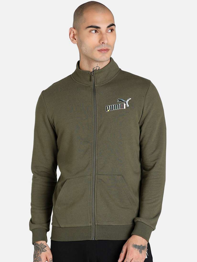 Buy Puma Men Slim Fit Cotton Sporty Track Jacket Jackets for Men 16373028 Myntra