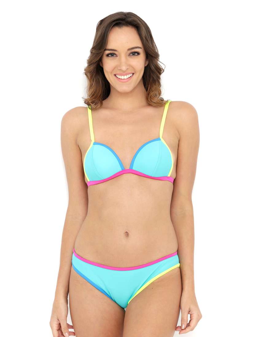Buy PrettySecrets Blue Swim Bikini Set PSW16SWM08A Swimwear for Women 1637443 Myntra