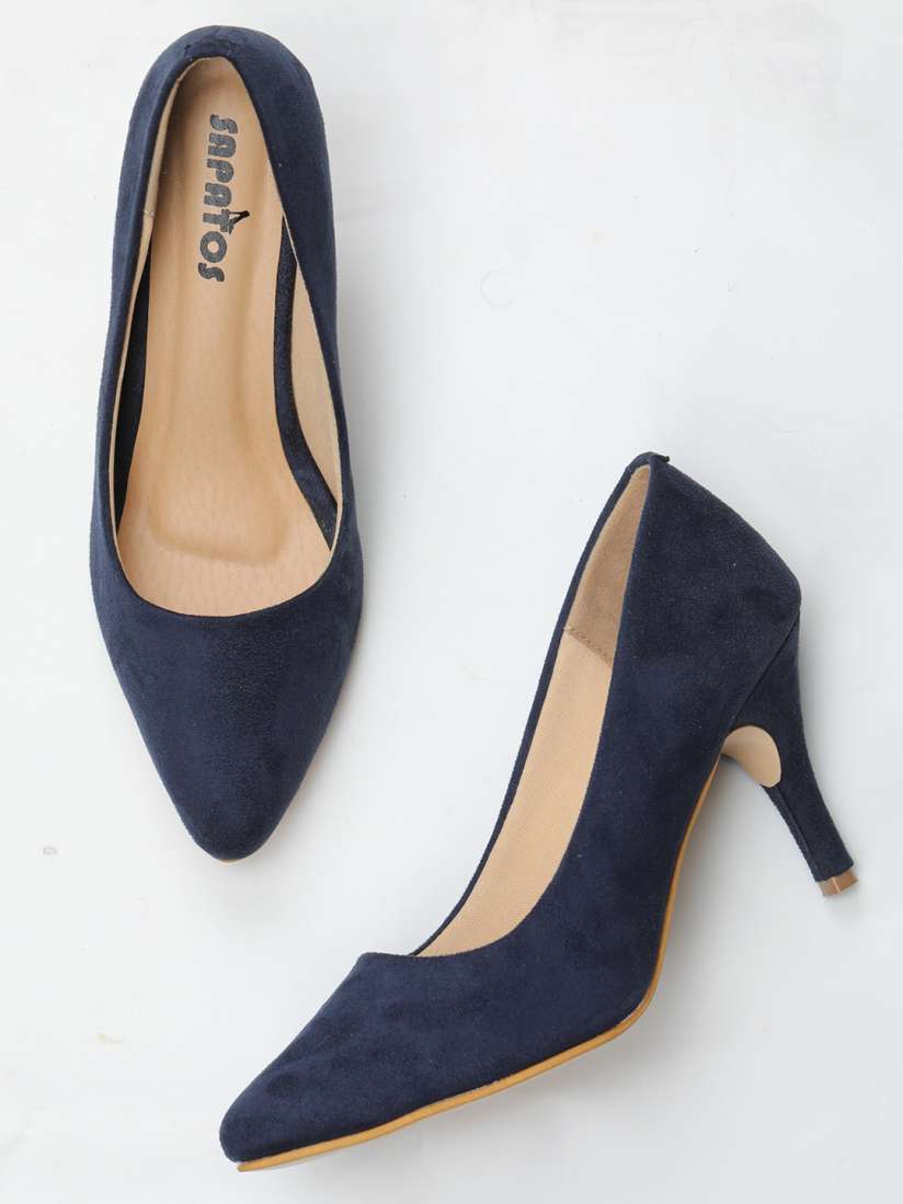 Navy blue suede pumps new arrivals
