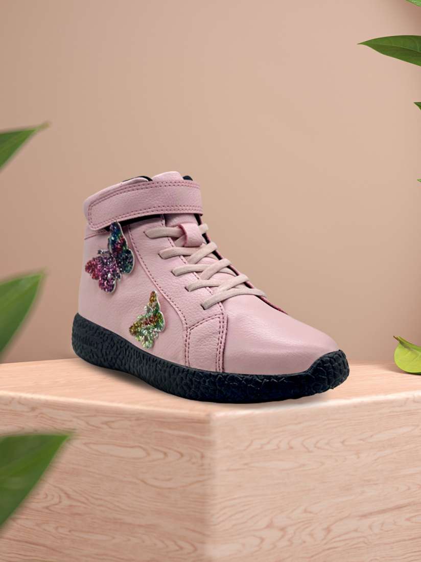 Pink flat boots shop