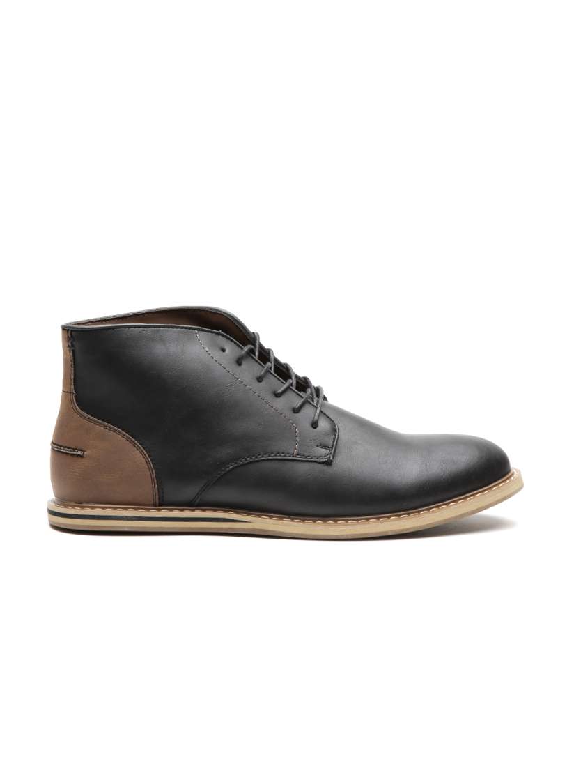 Buy Call It Spring Men Black Solid Mid Top Flat Boots Boots for Men 1637835 Myntra