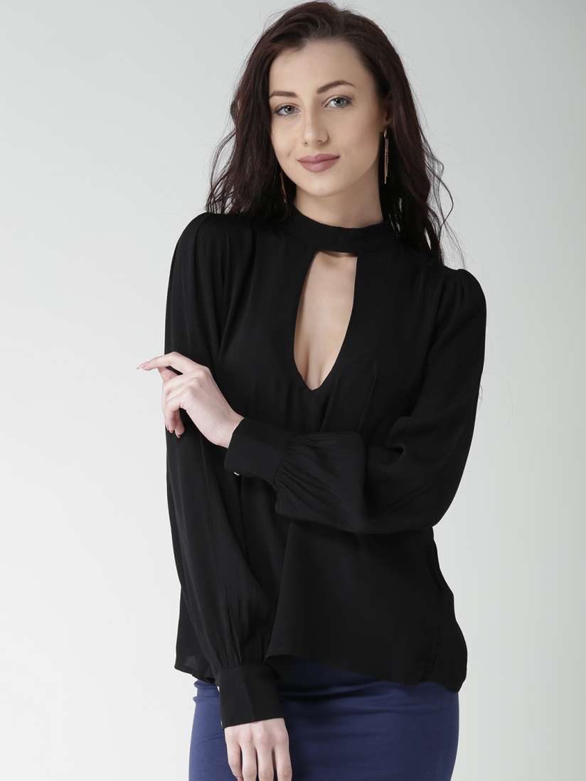 Buy FOREVER 21 Women Black Top Tops for Women 1637969 Myntra