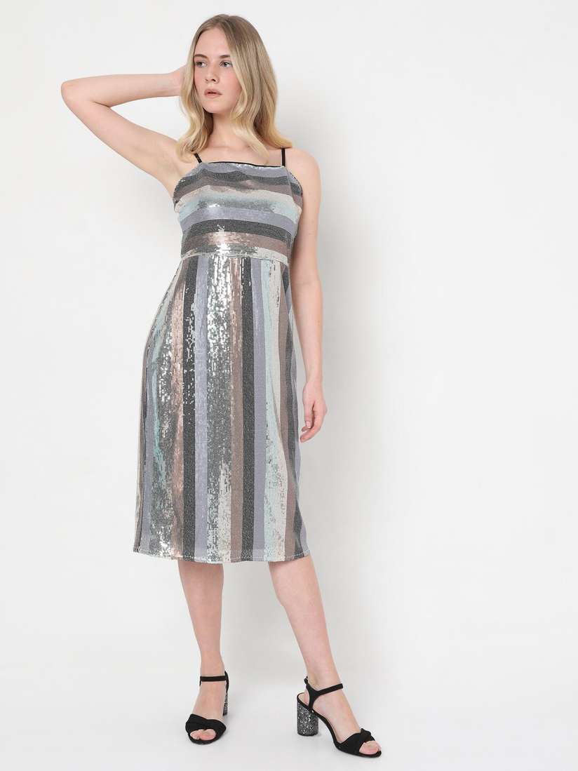 zara sequin midi dress ZARA NEW SS25 WOMAN SEQUIN MIDI DRESS BROWN 3618/862_size XS,M