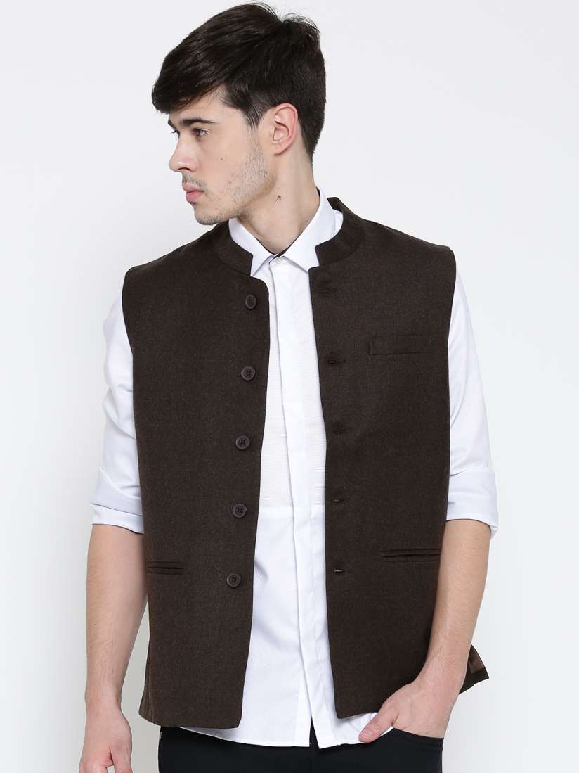 Buy Monte Carlo Men Brown Nehru Jacket Nehru Jackets for Men 1639005 Myntra