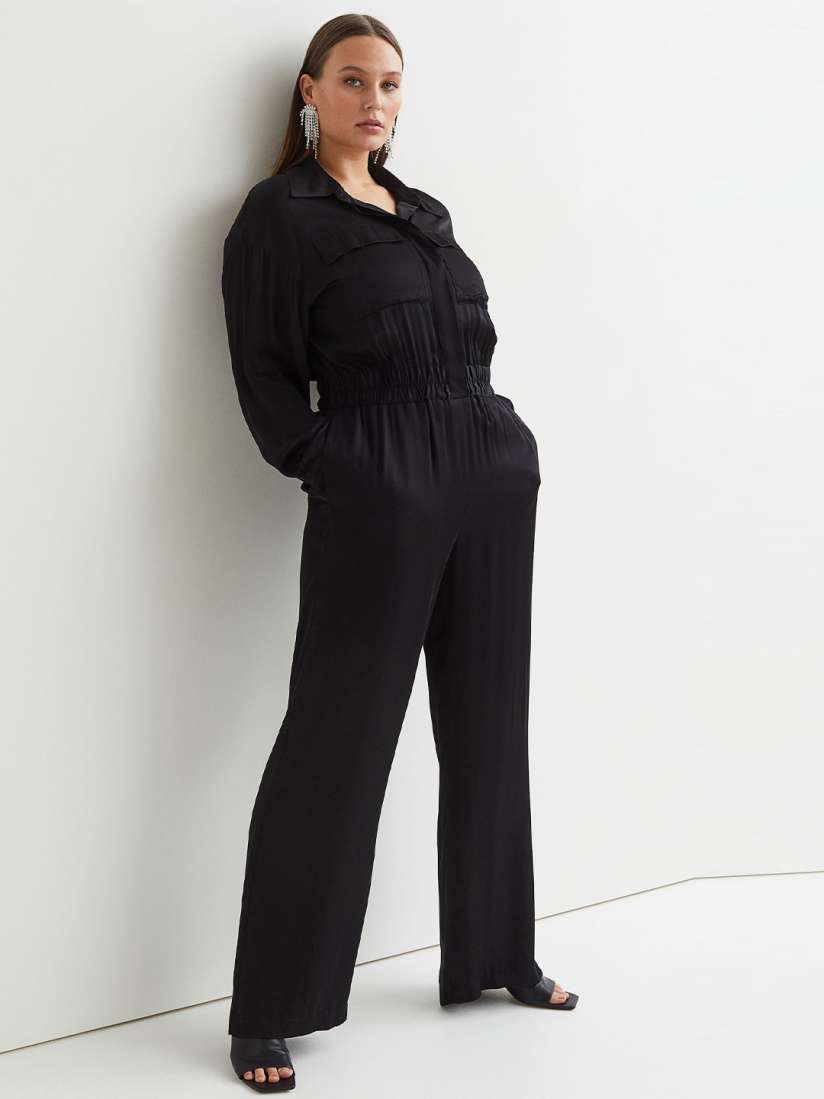 H&m satin jumpsuit cheap
