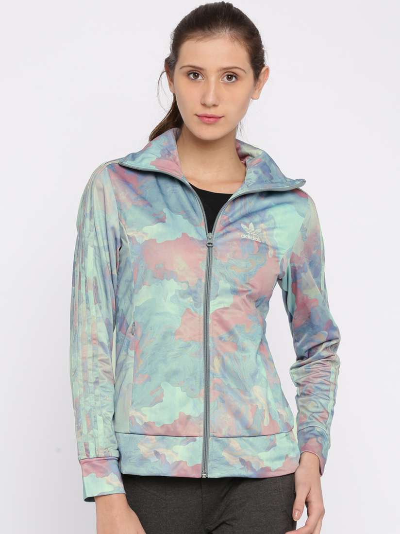 Adidas grey floral jacket online