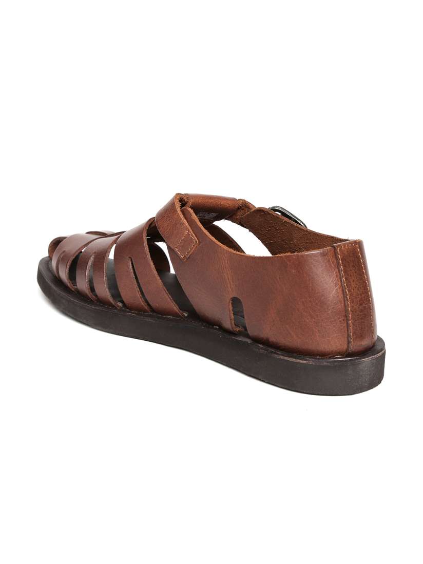 Red tape leather sandals discount