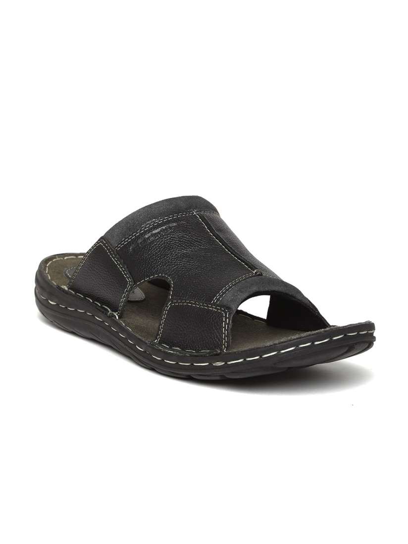 Buy Red Tape Men Black Leather Sandals Sandals for Men 1640671 Myntra