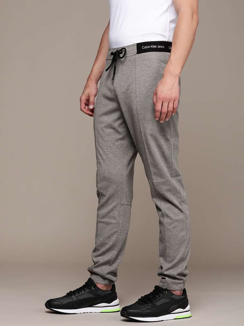 Grey calvin klein joggers mens shop