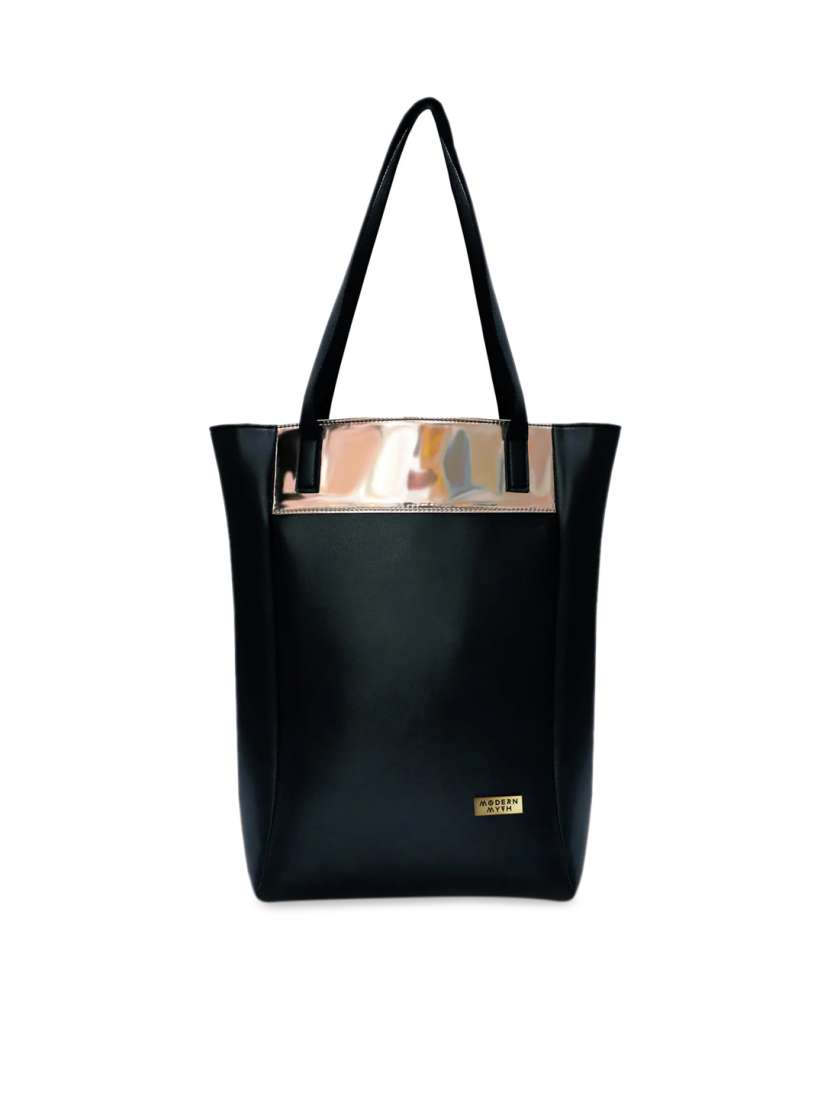 Buy MODERN MYTH Black Oversized Shopper Tote Bag Handbags for Women 16414992 Myntra