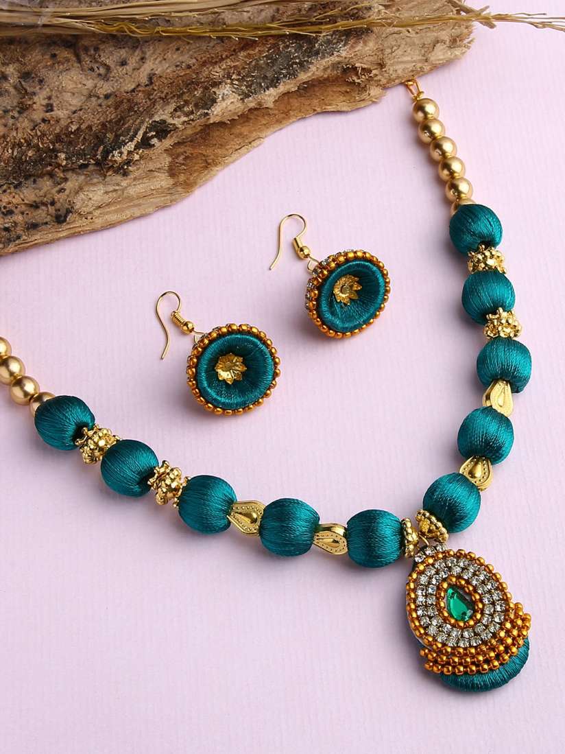 Silk thread jewellery price on sale