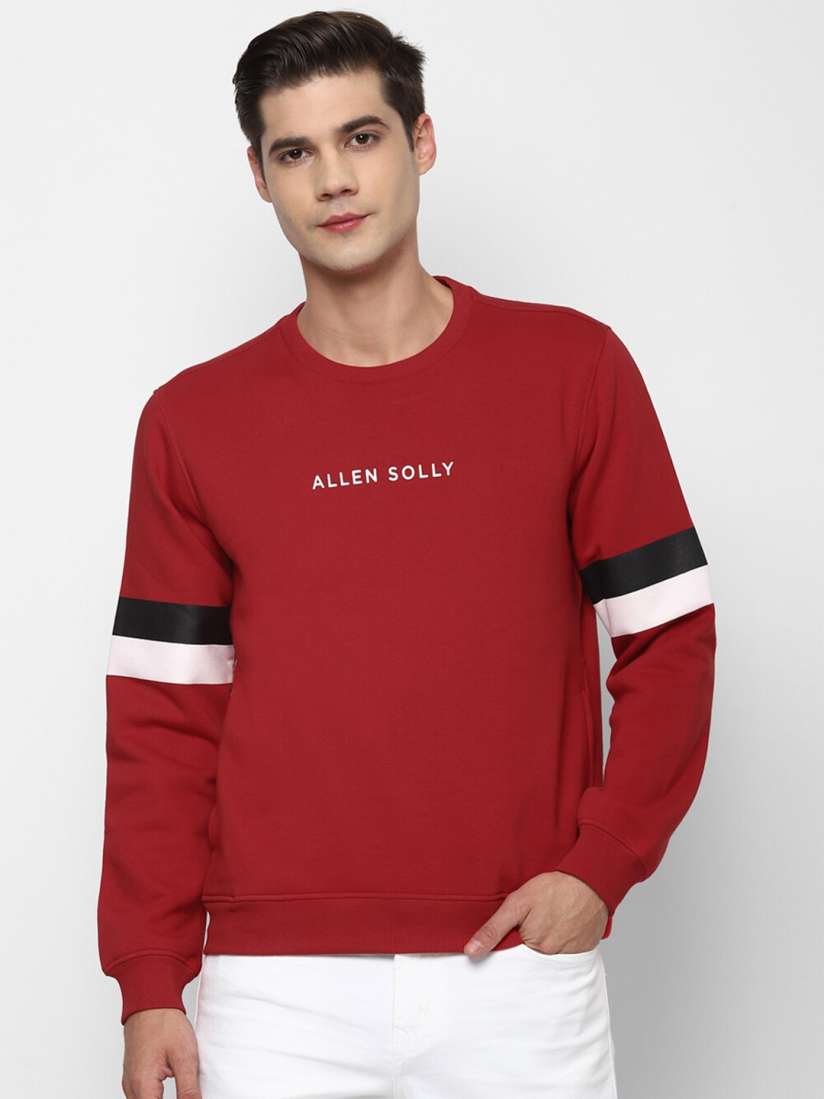 Allen solly red sweatshirt online
