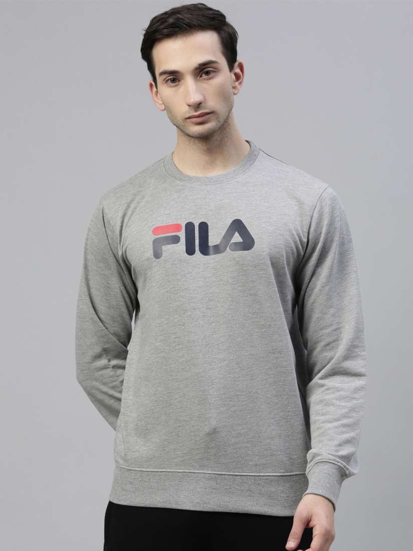 Buy FILA Men Grey Printed Sweatshirt Sweatshirts for Men 16428500 Myntra