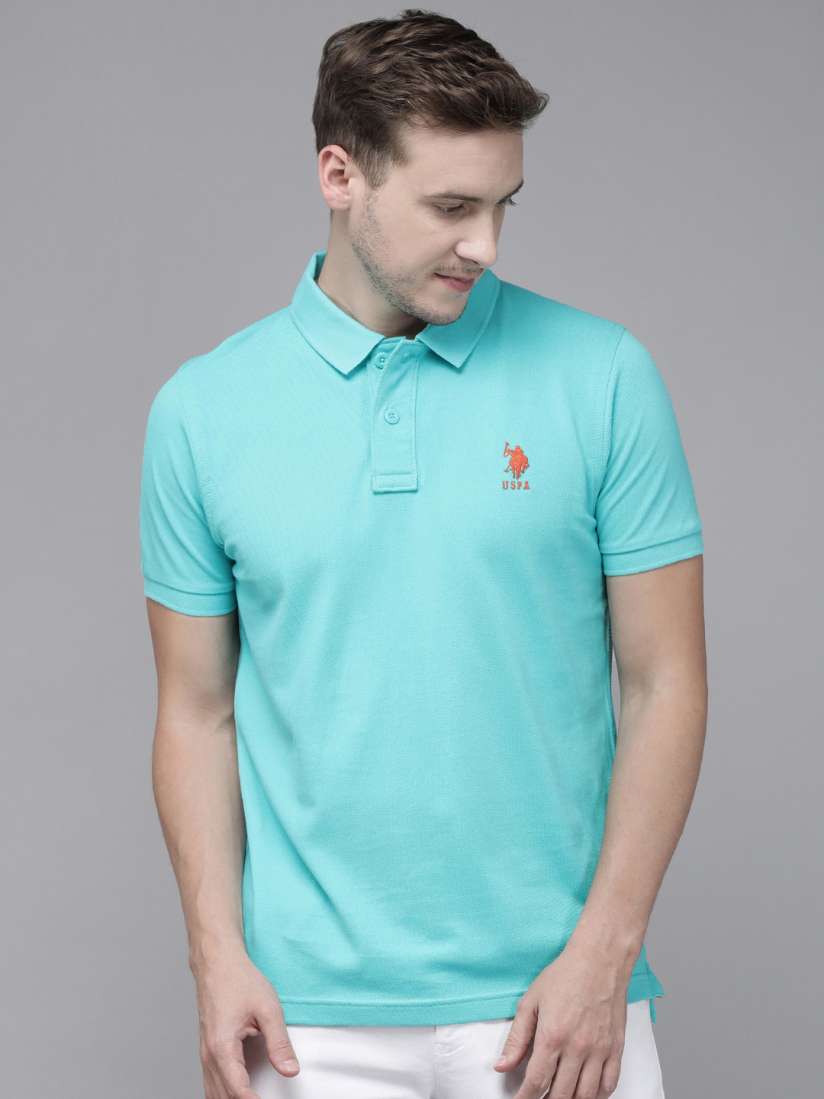 Turquoise blue polo t shirt sale