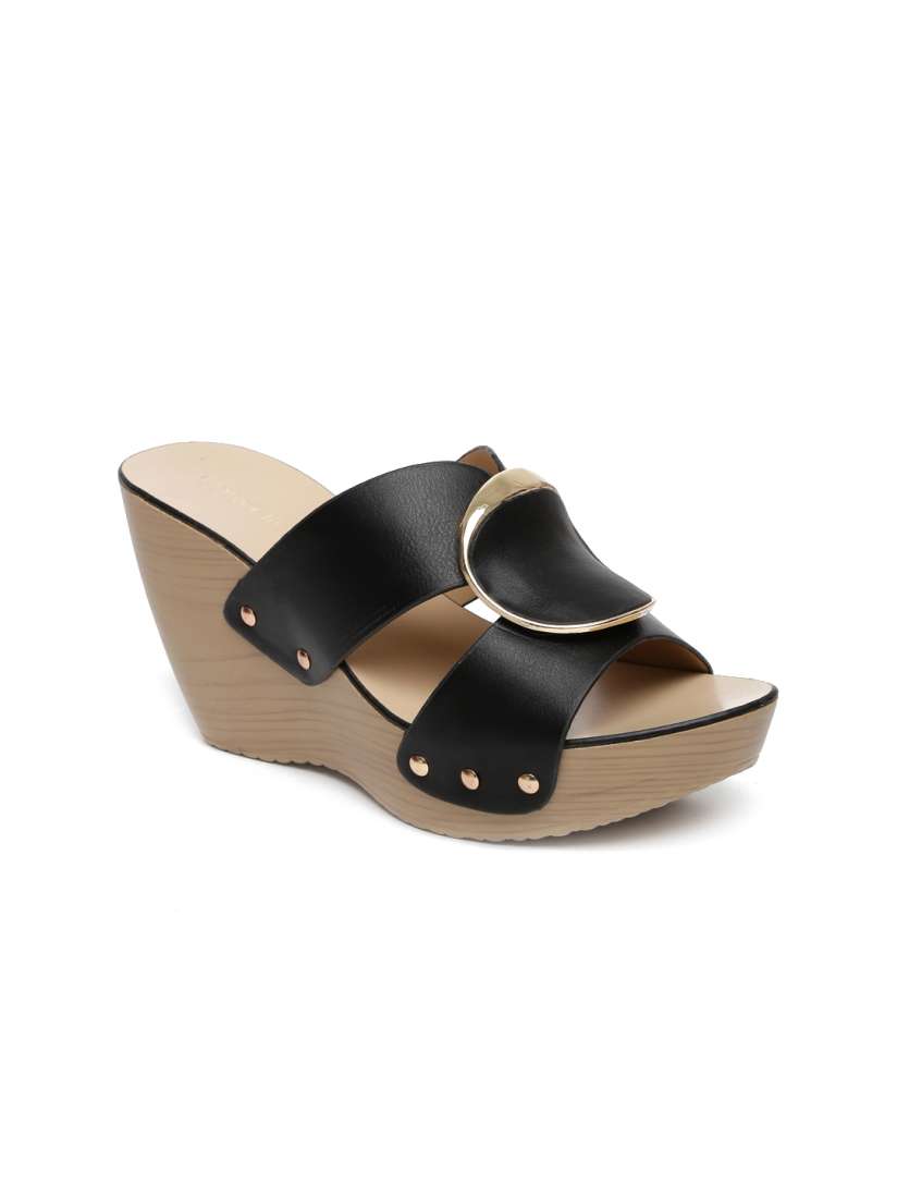 Buy Catwalk Women Black Wedges Heels for Women 1643882 Myntra
