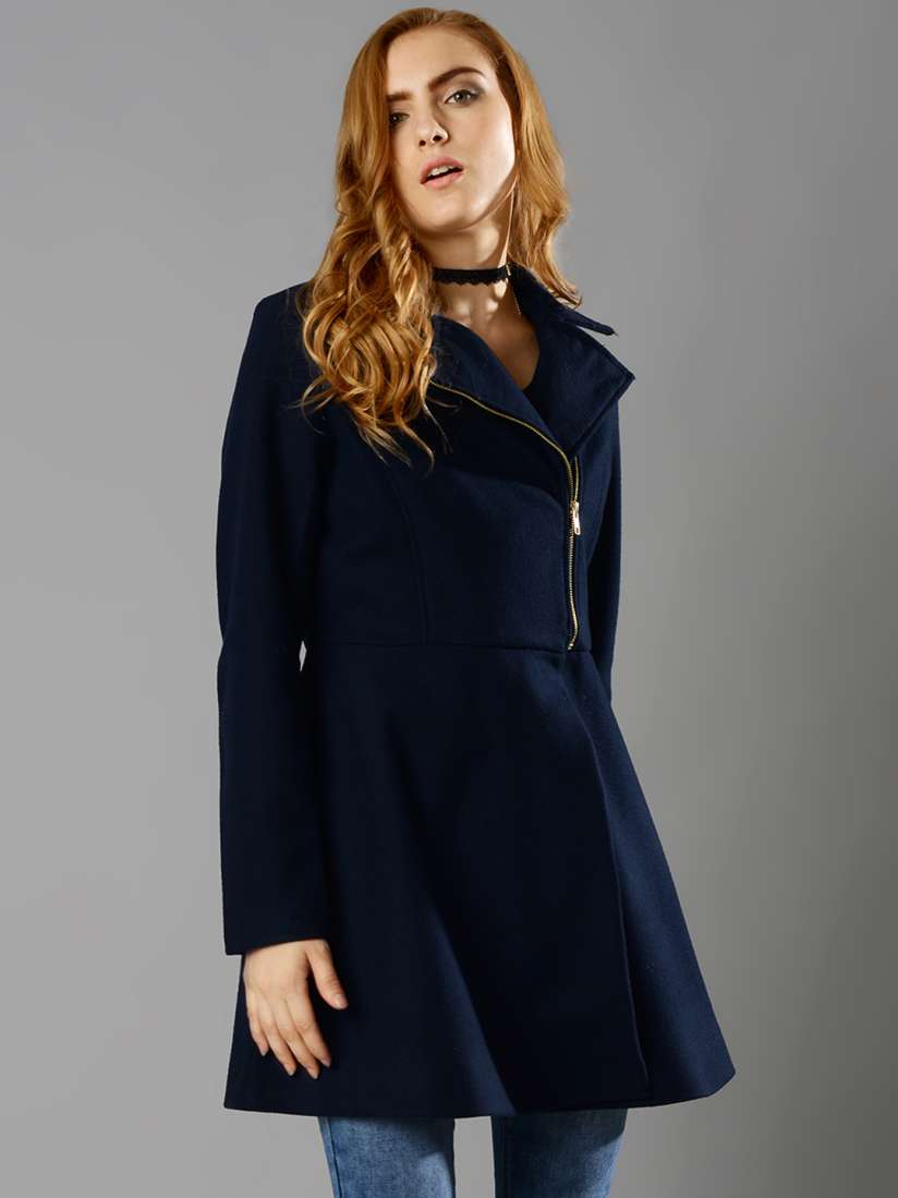 Navy skater coat on sale