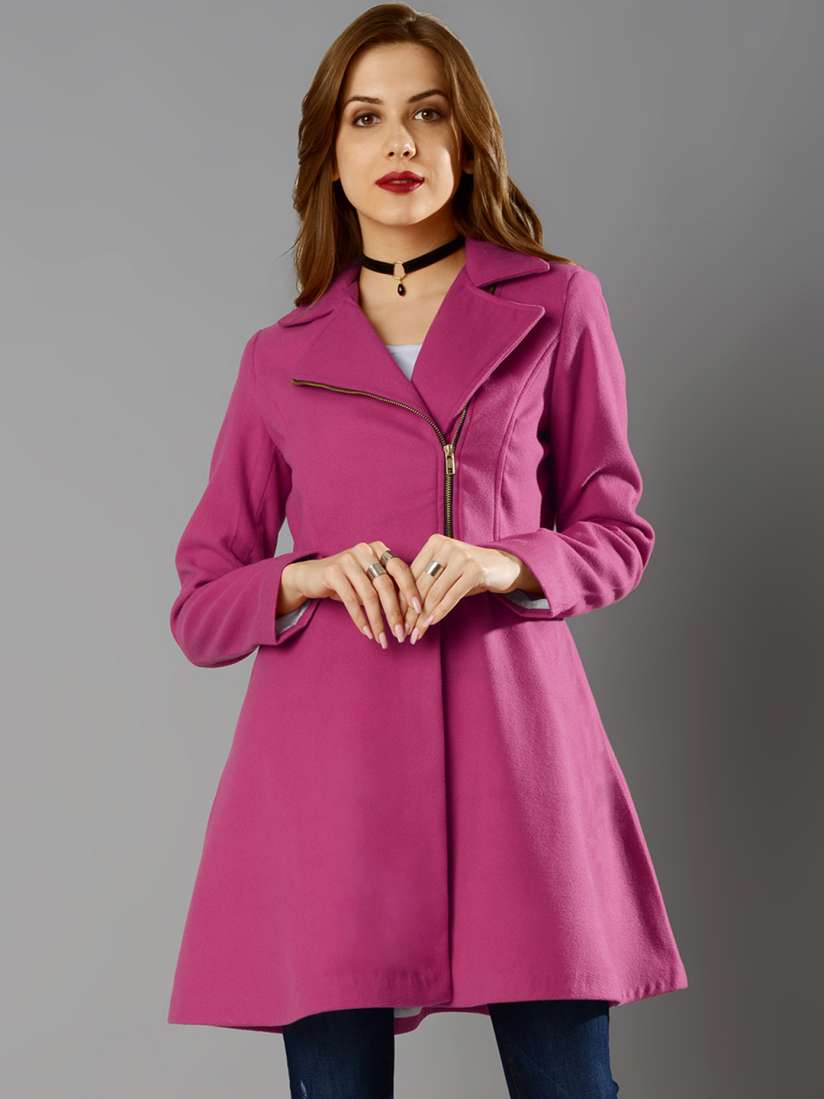 Pink skater coat cheap