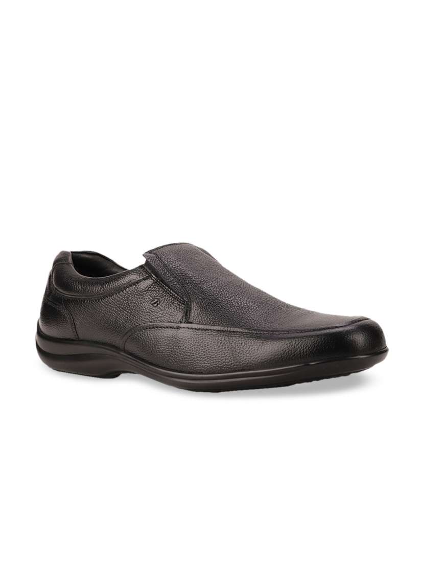 Buy Bata Men Black Solid Leather Formal Slip Ons Formal Shoes for Men 16441702 Myntra
