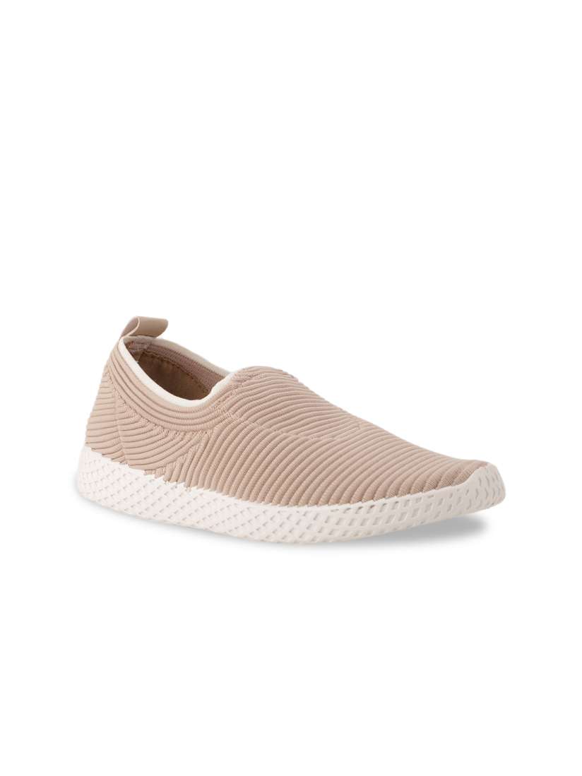 Buy Bata Women Camel Brown Striped Slip On Sneakers Casual Shoes for Women 16442818 Myntra