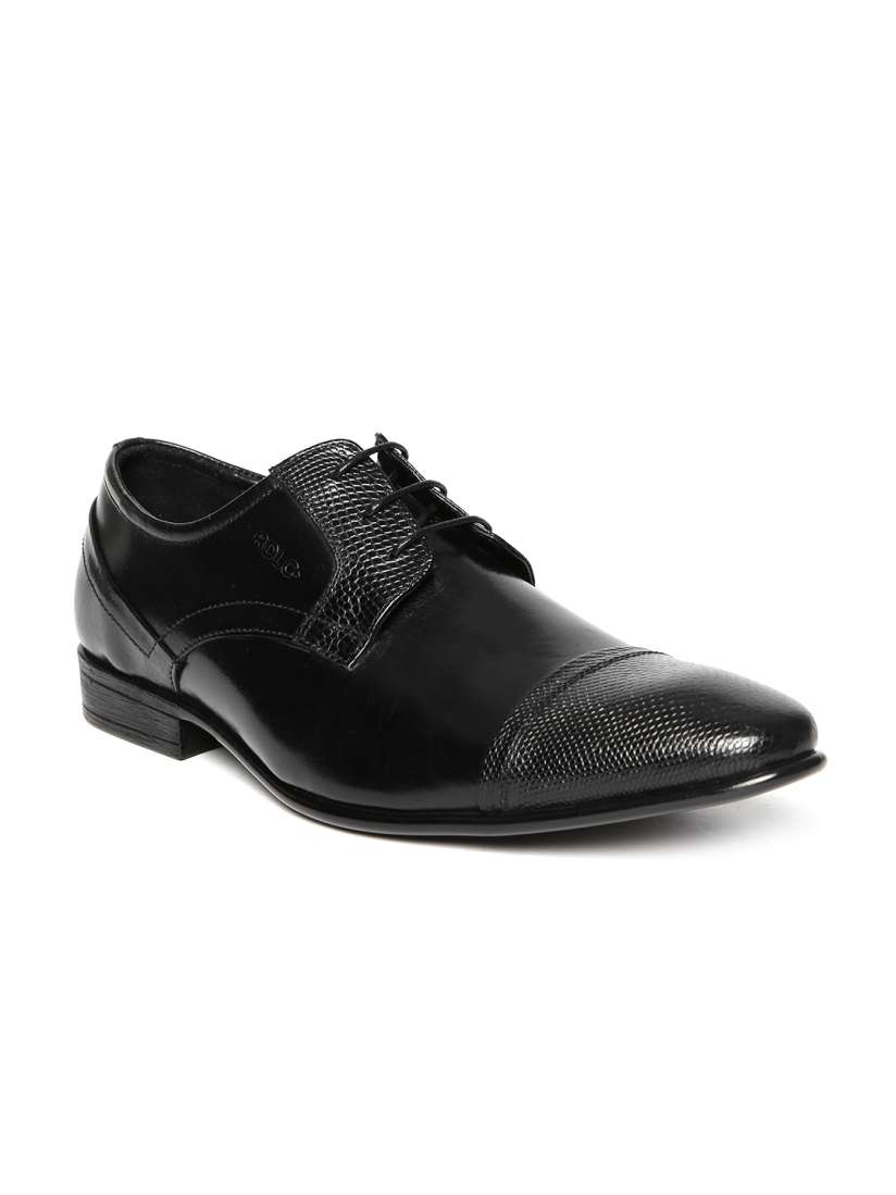 Buy Lee Cooper Men Black Textured Genuine Leather Formal Shoes Formal Shoes for Men 1644313 Myntra