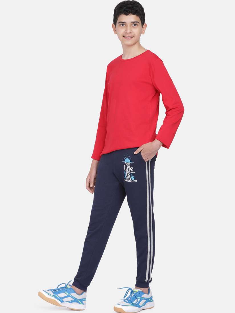 Buy MTB Boys Blue White Printed Slim Fit Joggers Track Pants for Boys 16449058 Myntra