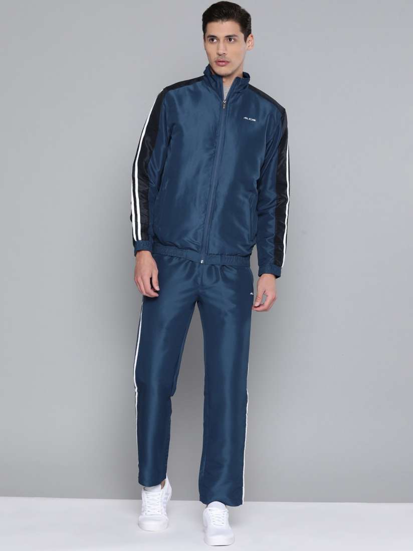 Buy Alcis Men Teal Blue Solid Tracksuit With Side Taping on Sleeves Tracksuits for Men 16449766 Myntra