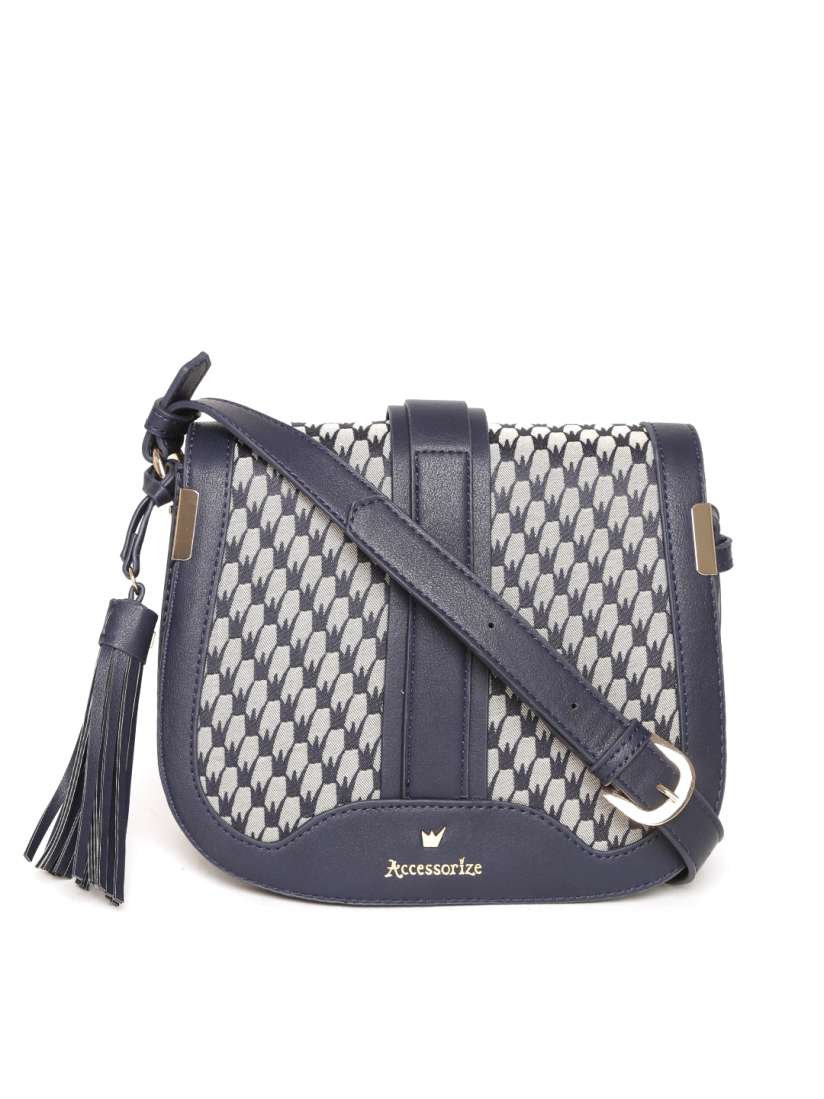 Buy Accessorize Navy Patterned Sling Bag Handbags for Women 1645024 Myntra