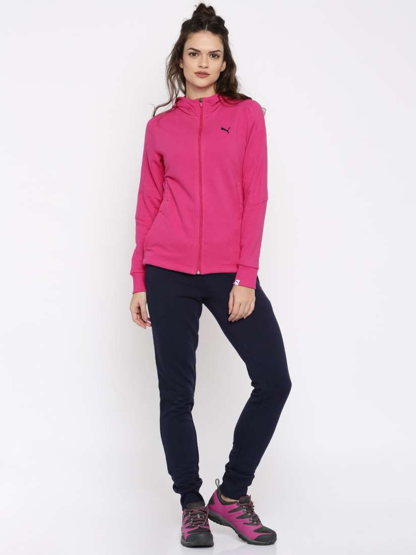 Buy Puma Pink Navy Hooded Tracksuit Tracksuits for Women 1645041 Myntra