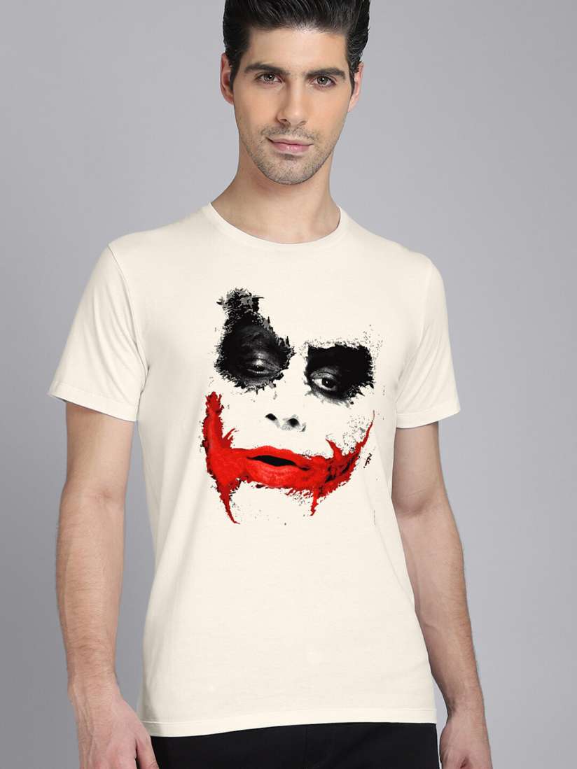 Buy Free Authority Joker Men Off White Black Printed T shirt Tshirts for Men 16455994 Myntra