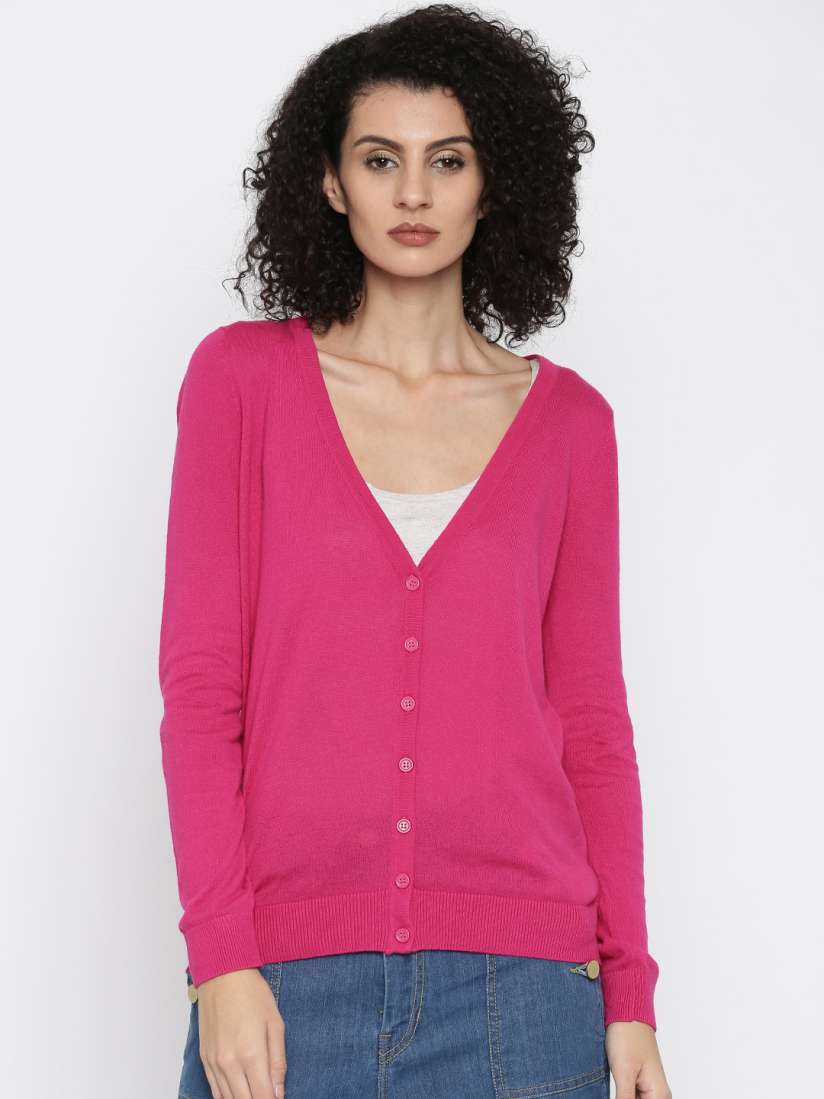 Buy FOREVER 21 Pink Cardigan Sweaters for Women 1645760 Myntra