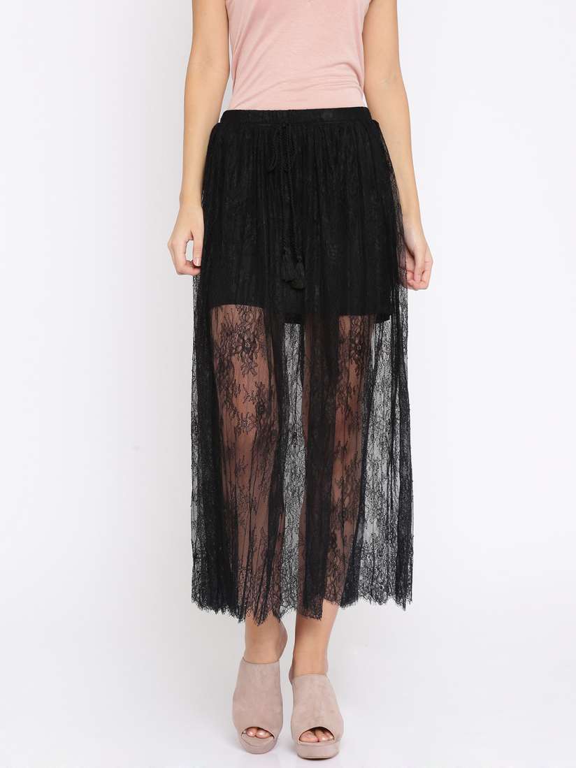 Lace High Low Skirt Forever 21 Forever 21 Skirts Forever Black