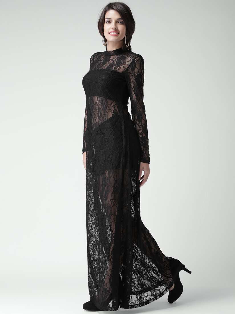 Forever 21 black maxi dress top