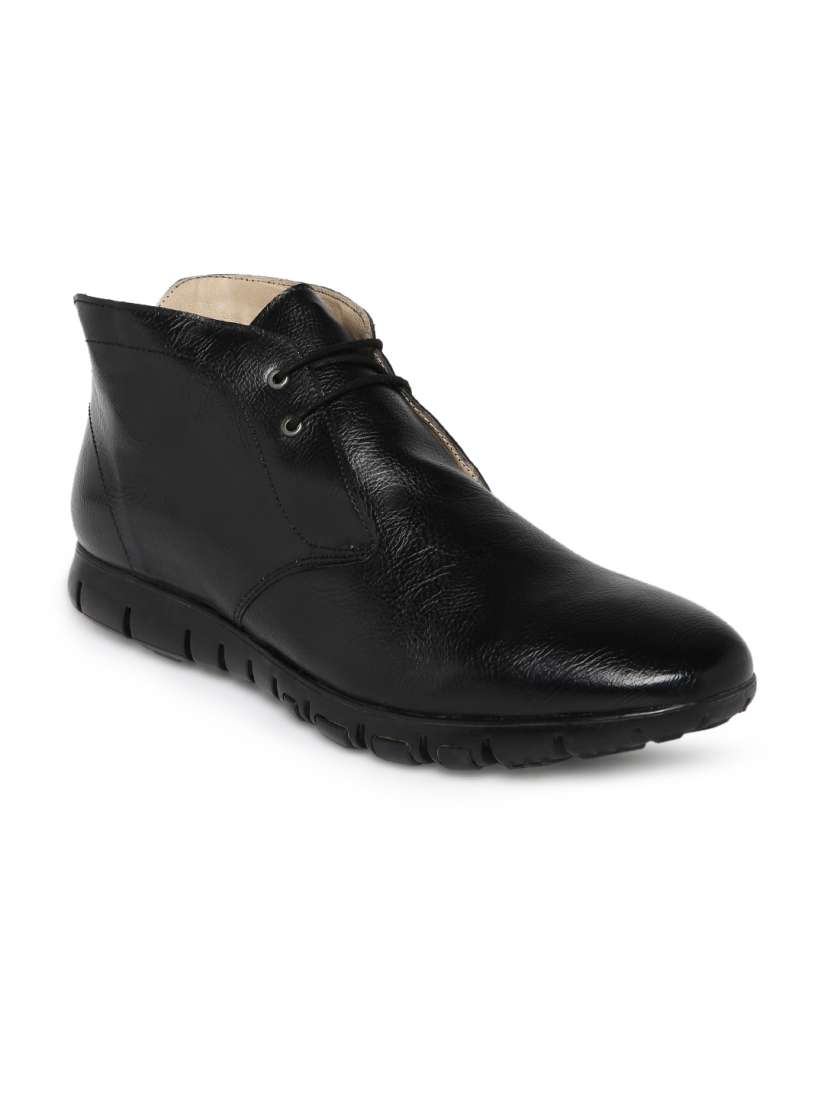 Buy Knotty Derby Men Black Mid Top Derby Shoes Casual Shoes for Men 1646380 Myntra