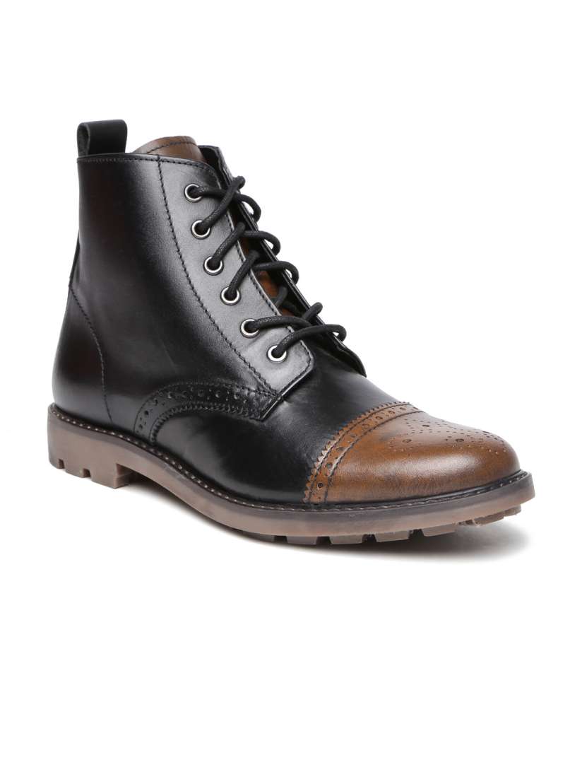 Buy Knotty Derby Men Black Solid High Tops Boots Casual Shoes for Men 1646405 Myntra