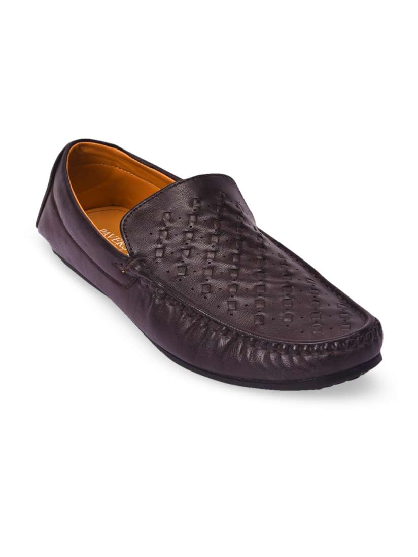 Buy Pavers England Men Brown Textured Loafers Casual Shoes for Men 16464334 Myntra