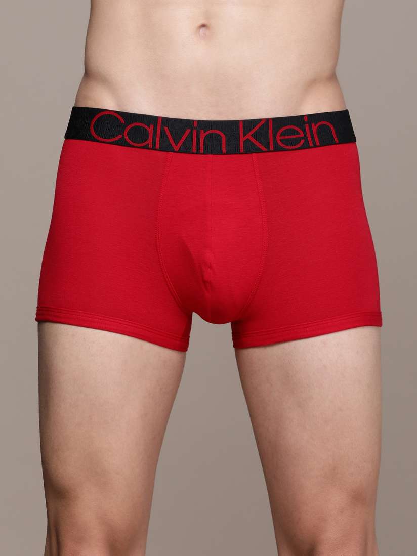 Buy Calvin Klein Underwear Men Red Solid Low Rise Trunk Trunk for Men 16466184 Myntra