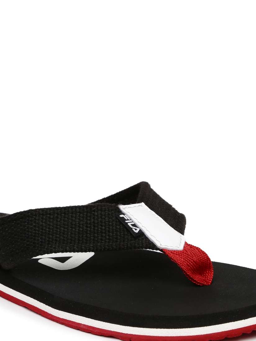 Fila black flip flops clearance