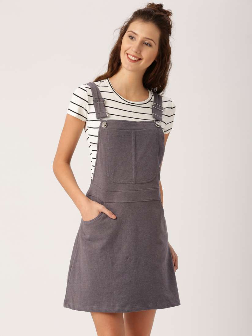 Grey dungaree dress clearance