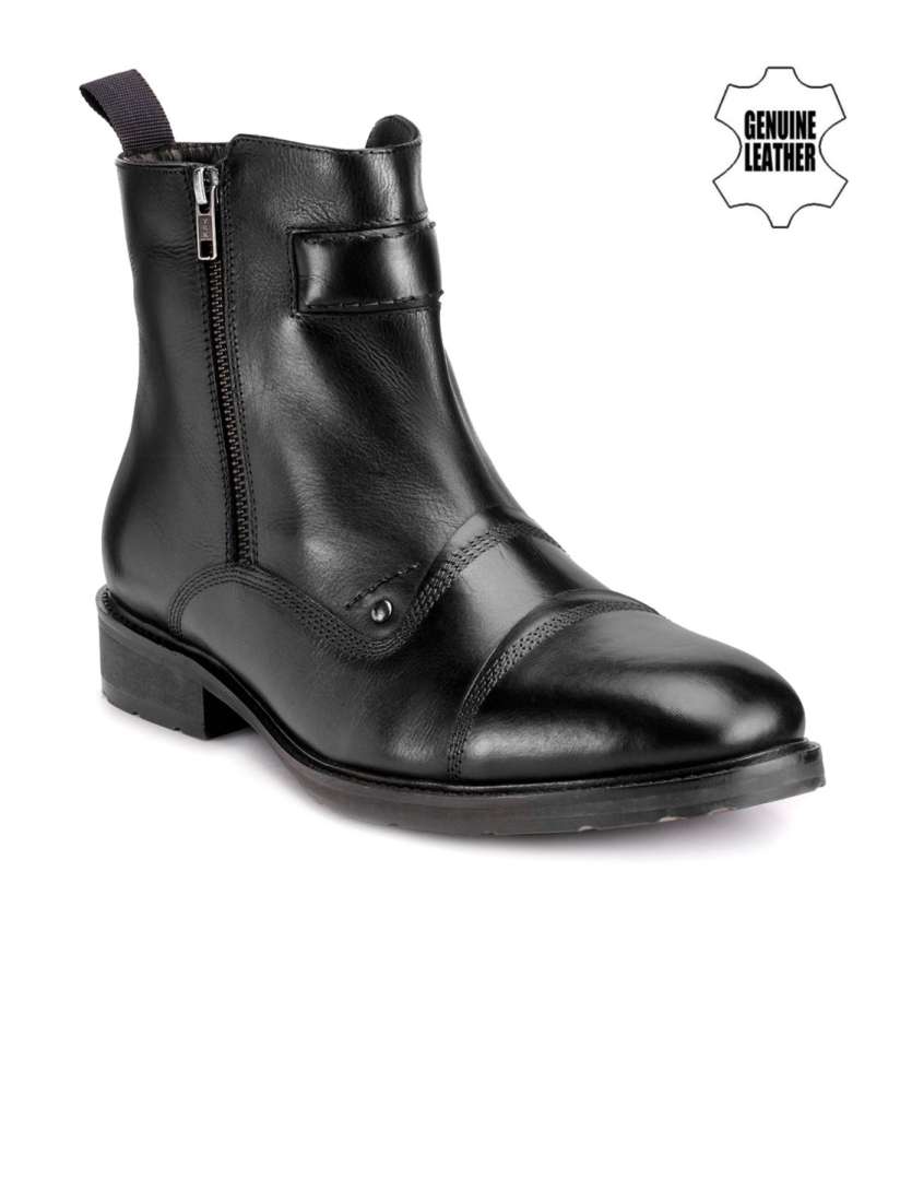 Buy Teakwood Leathers Men Black Solid High Top Boots Casual Shoes for Men 1648219 Myntra