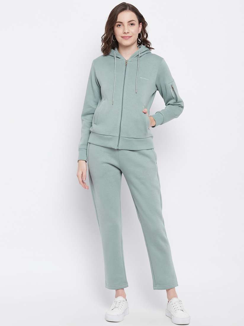 Buy Okane Women MInt Green Solid Tracksuit Tracksuits for Women 16485652 Myntra