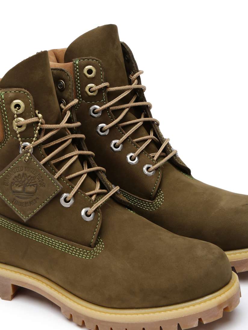 Timberland boots green and brown sale