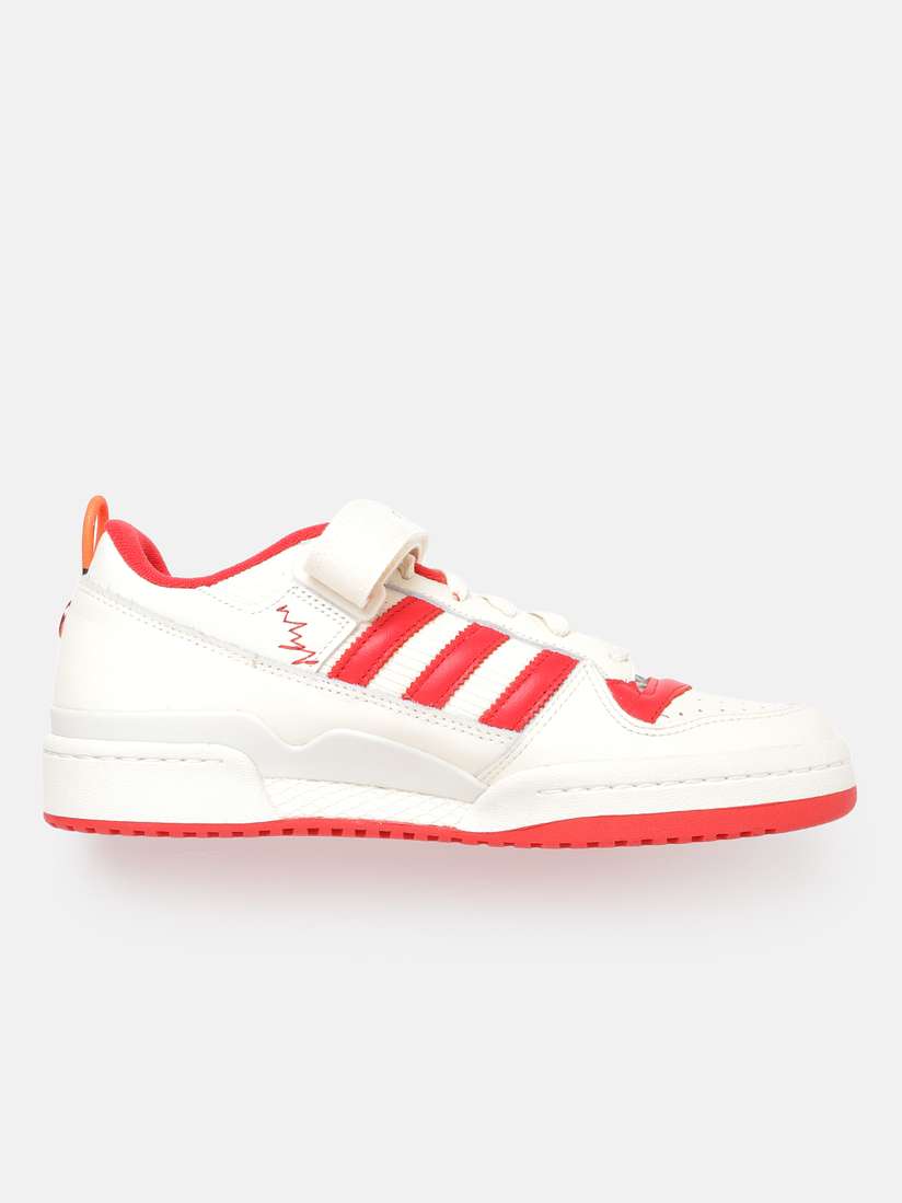 Buy ADIDAS Originals Unisex Cream-Coloured & Red Leather Forum 