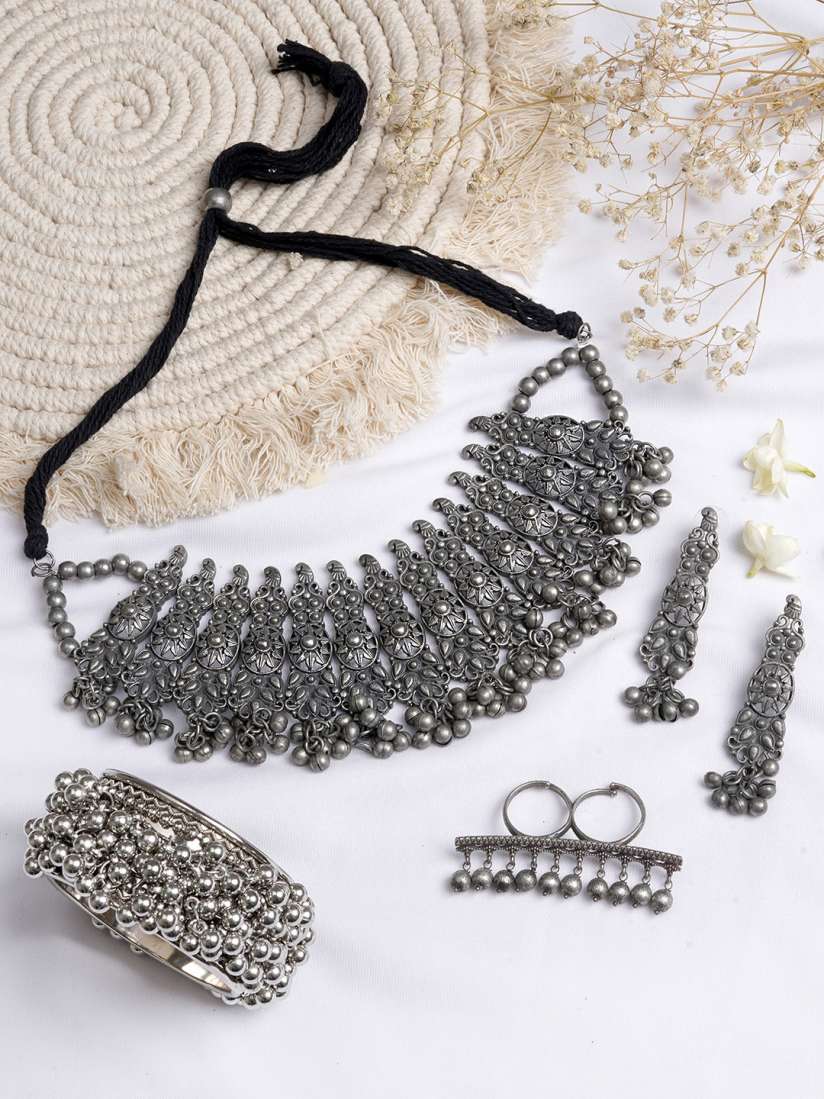 Myntra oxidised jewellery top