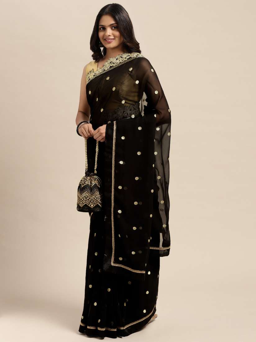 Myntra embroidered sarees 2025