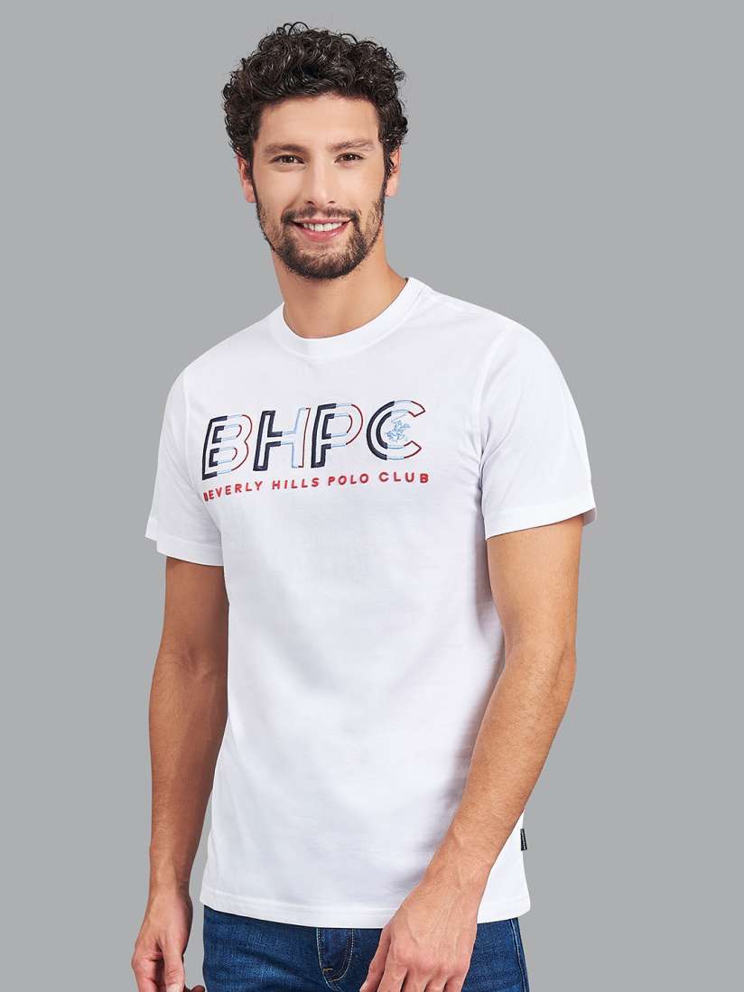Buy Beverly Hills Polo Club Men White Solid Round Neck T shirt Tshirts for Men 16517302 Myntra
