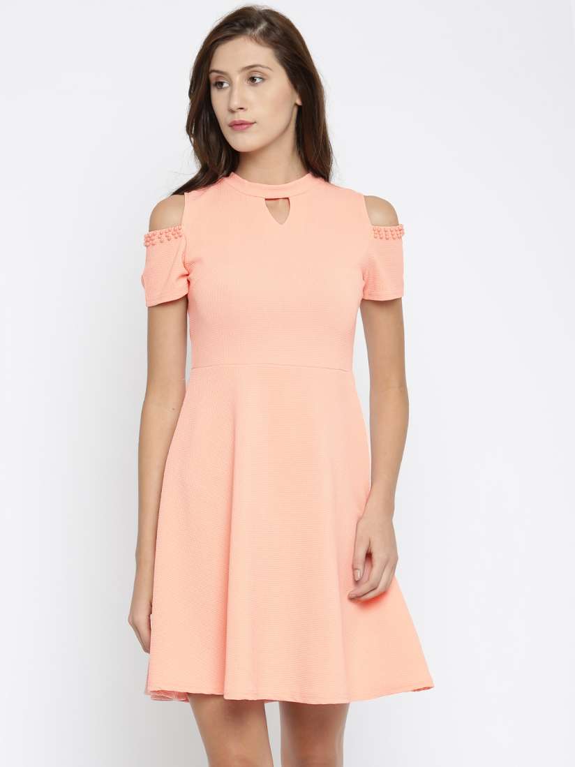 Peach skater dresses top