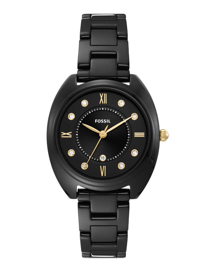 Fossil watch women's black ceramic bracelet 2025