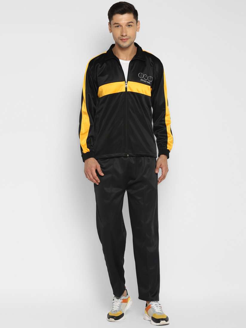 Buy IMT Men Black Yellow Solid Tracksuit Tracksuits for Men 16528686 Myntra