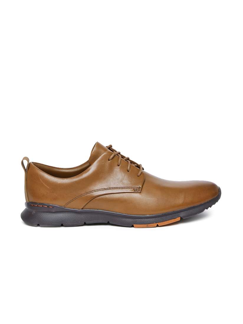 Buy Clarks Men Tan Solid Tynamo Walk Leather Oxfords Formal Shoes for Men 1652967 Myntra